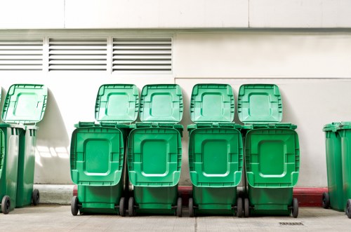 Professional flat clearance team sorting household items